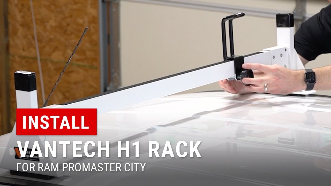 Установка стойки-лестницы Vantech H1 Crossbar на RAM ProMaster City