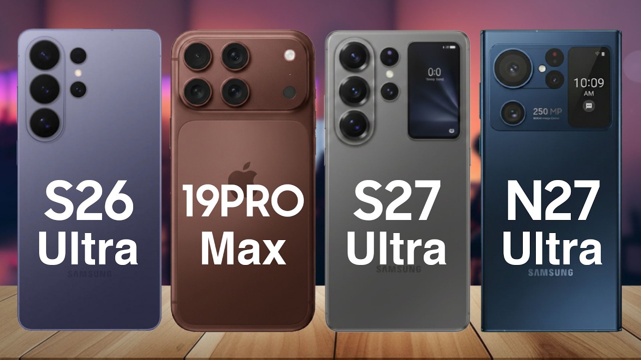Samsung S26 Ultra vs iPhone 19 Pro Max vs Samsung S27 Ultra vs Samsung Note 27 Ultra–Full Comparison