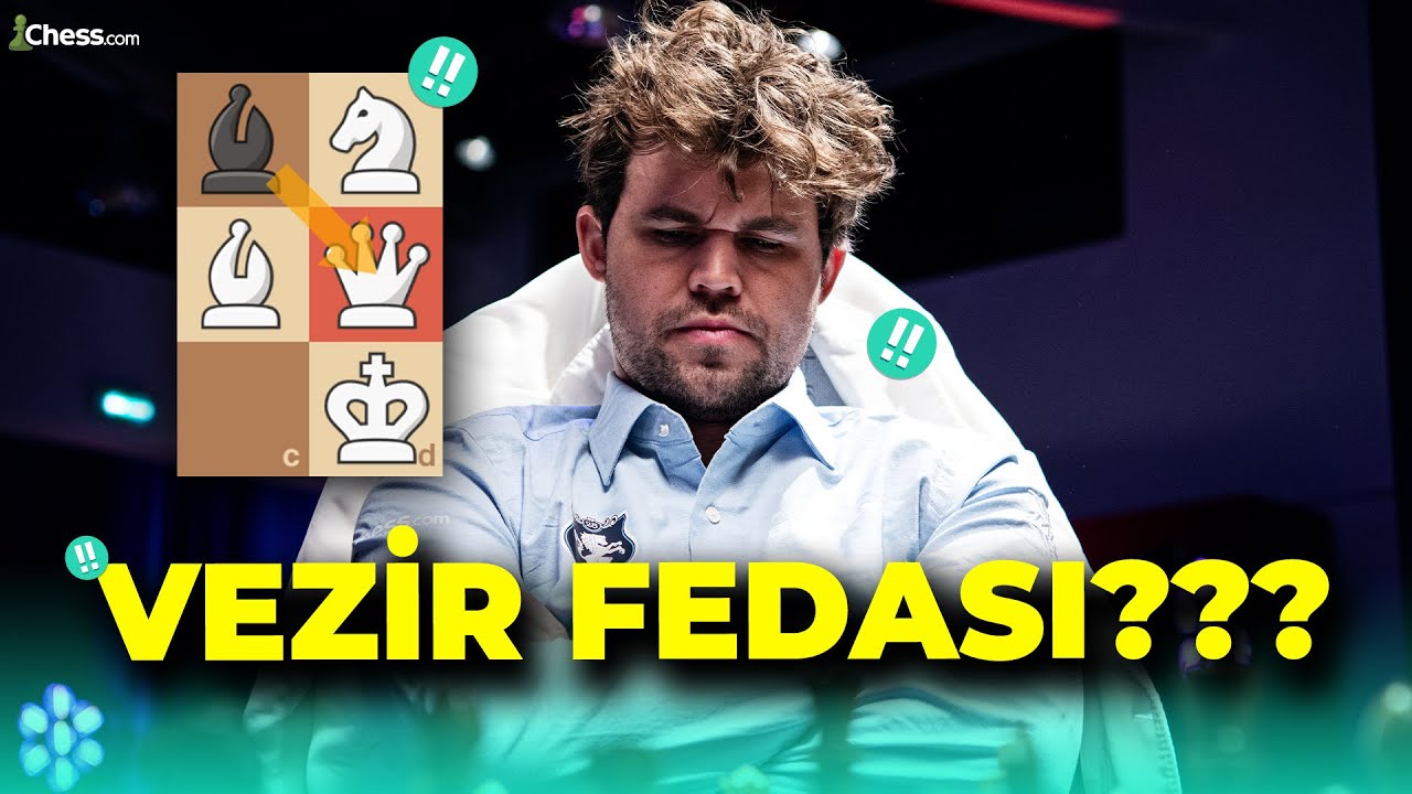 Carlsen'in ÇILGIN VEZİR FEDASINA Bilgisayar Hata Diyor!