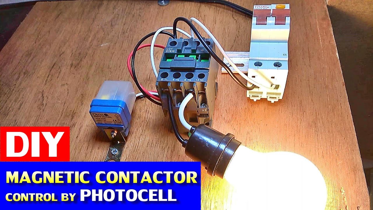 DIY PHOTOCELL WITH MAGNETIC CONTACTOR