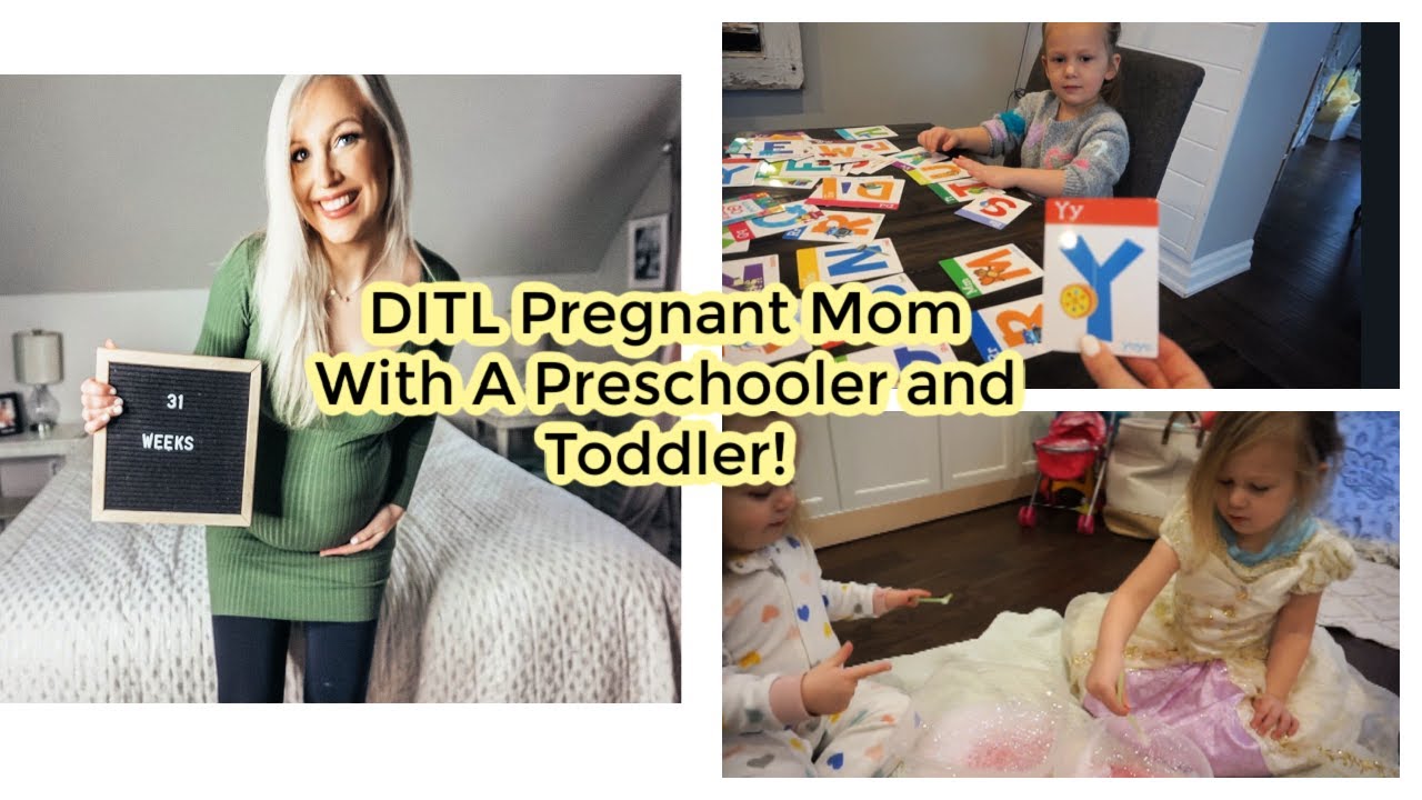 Pregnant DITL With A Preschooler and Toddler! Homeschool Day Routine. Easy Delicious Chicken Dinner!