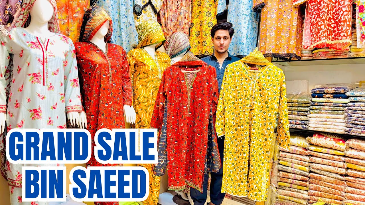 Grand Sale Bin Saeed dress | Bin Saeed lawn Dress Design | Low Price Bin Saeed Suit | Ready to Wear