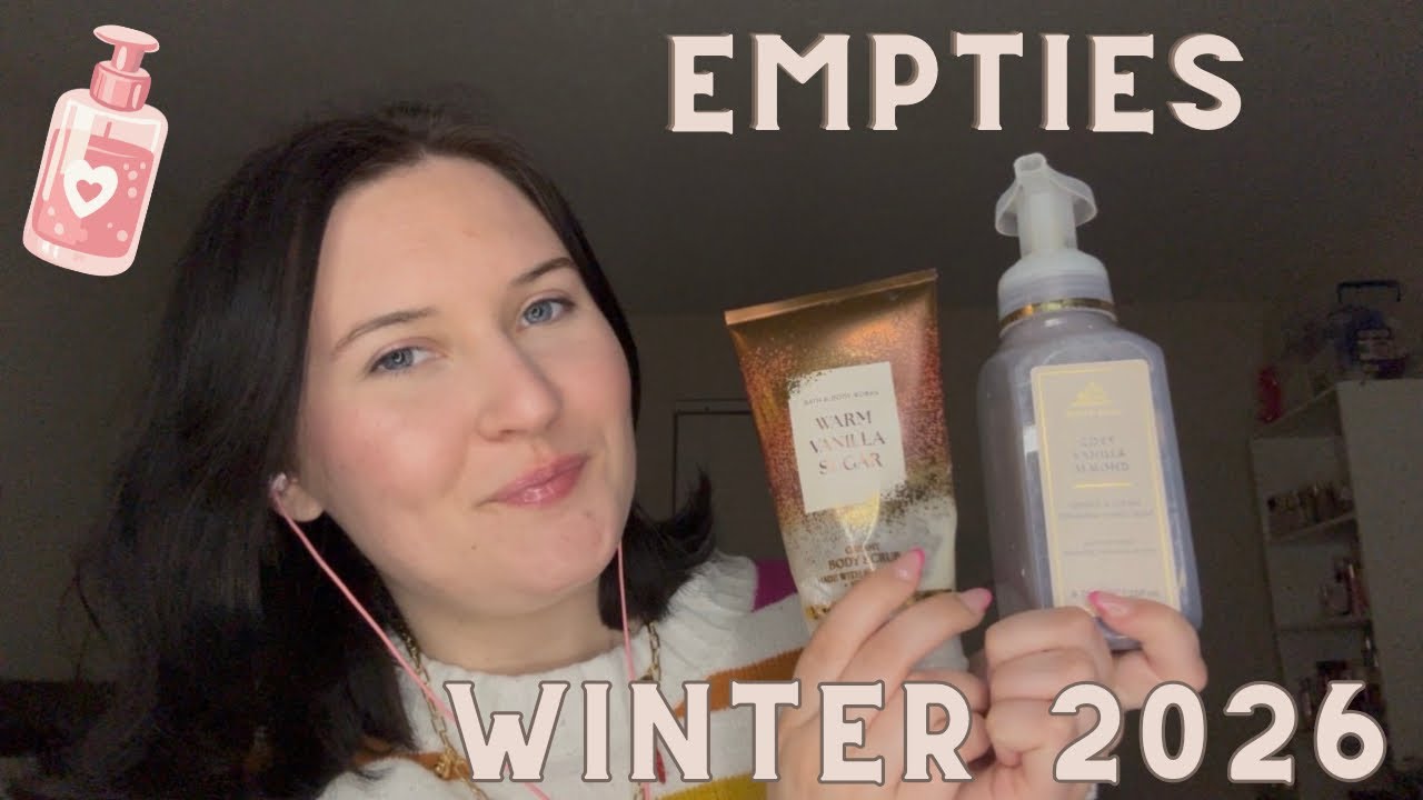 ASMR ❄️ Winter 2026 Empties🧴Soft Spoken, Tapping