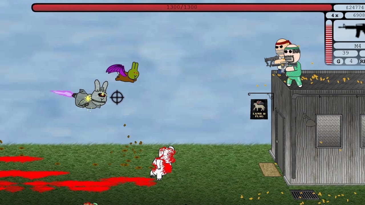 Bunny Invasion 2 Flash Game Playthrough - All Medals