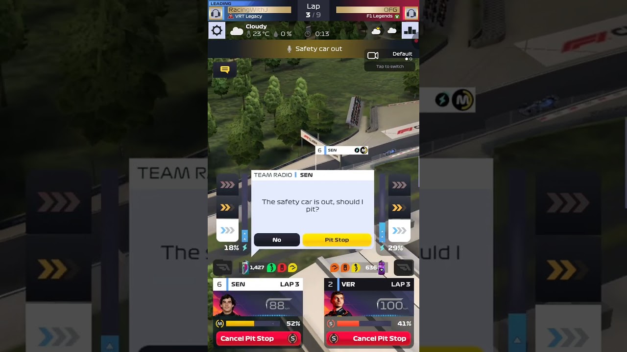 F1 Clash.. Race 4... Legendary Australia event... Qualifying Monza (safety car)
