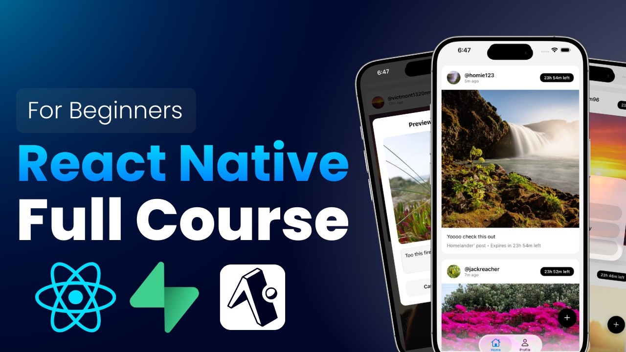 React Native Full Course 2026 | Build a Mobile App Using Expo