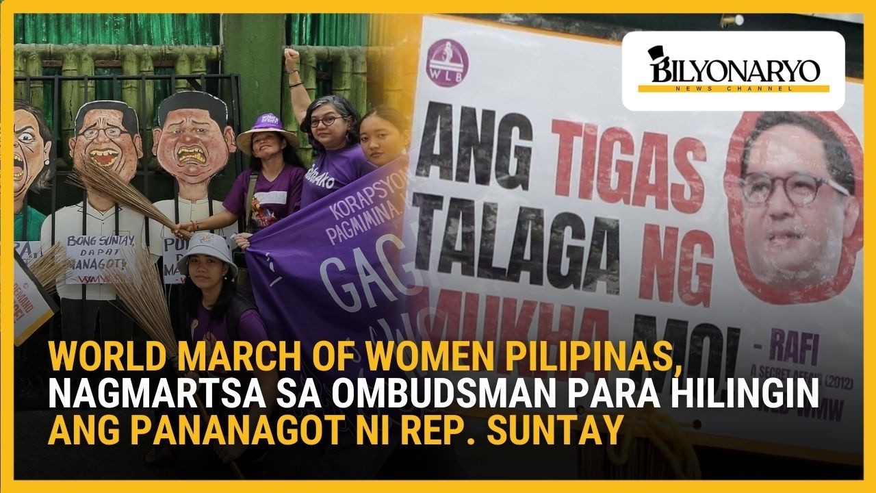 World March of Women Pilipinas, nagmartsa sa Ombudsman para hilingin ang pananagot ni Rep. Suntay