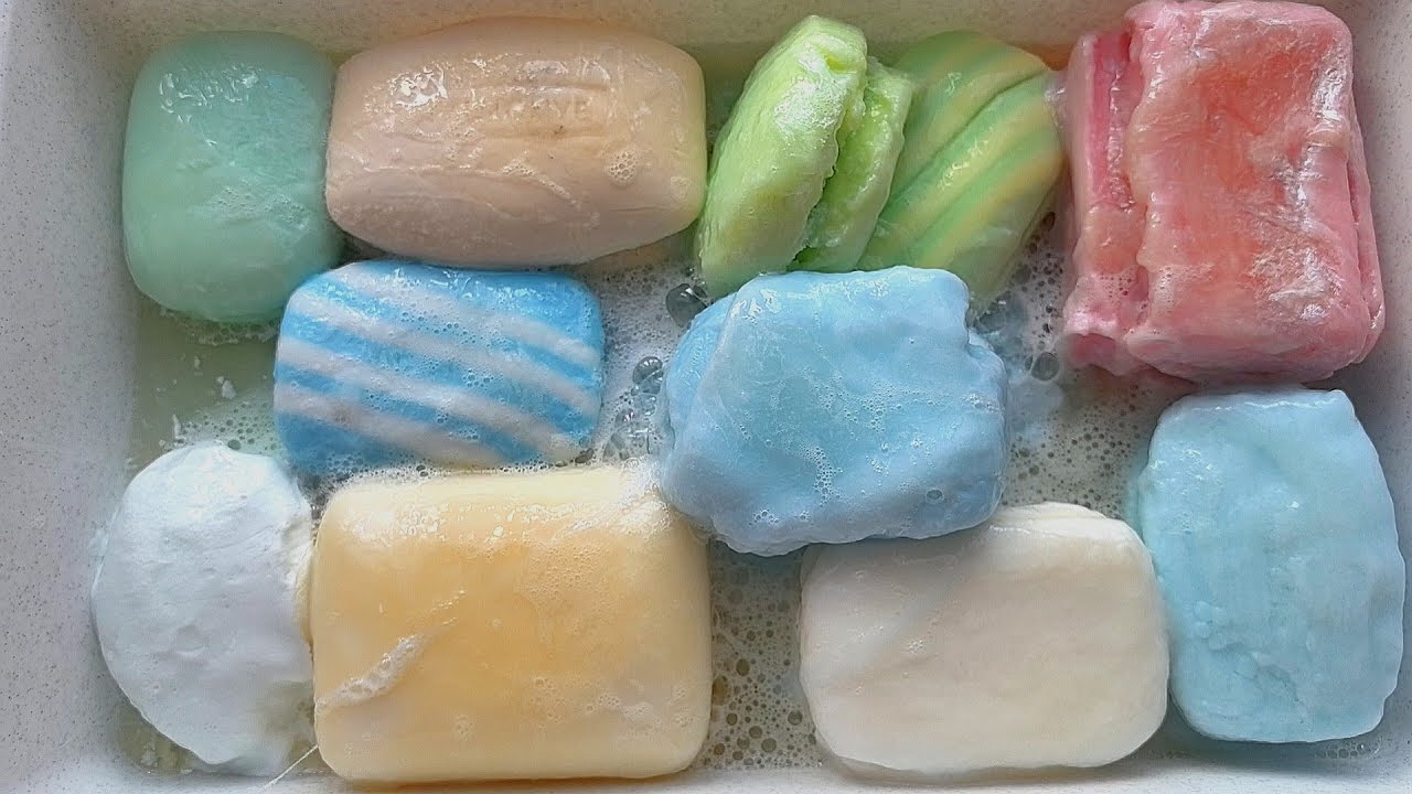 Mushy Soap // Soaked Soap Asmr ✨✨✨