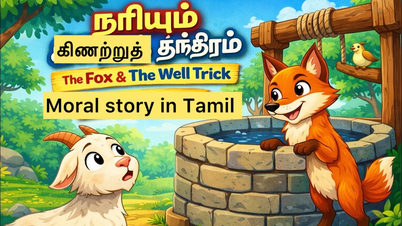 நரியும் கிணற்றுத் தந்திரம் 🦊🐐|Fox and Goat Story in Tamil | Kids Moral Story #neethikathaigal  