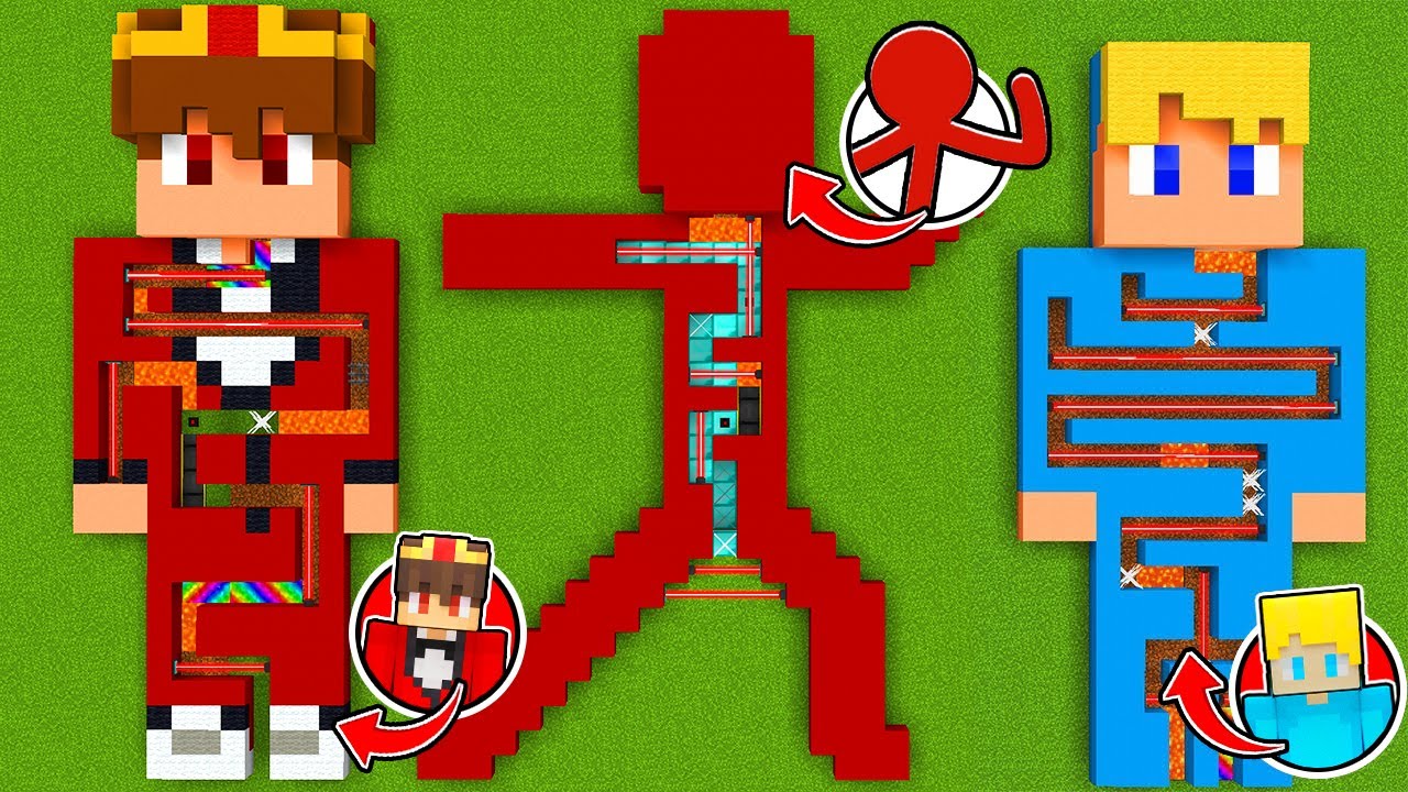 SEMLAKI LABYRINTH vs. ANIMIERTER STRICHMAN LABYRINTH vs. UKRI LABYRINTH XXL in Minecraft!