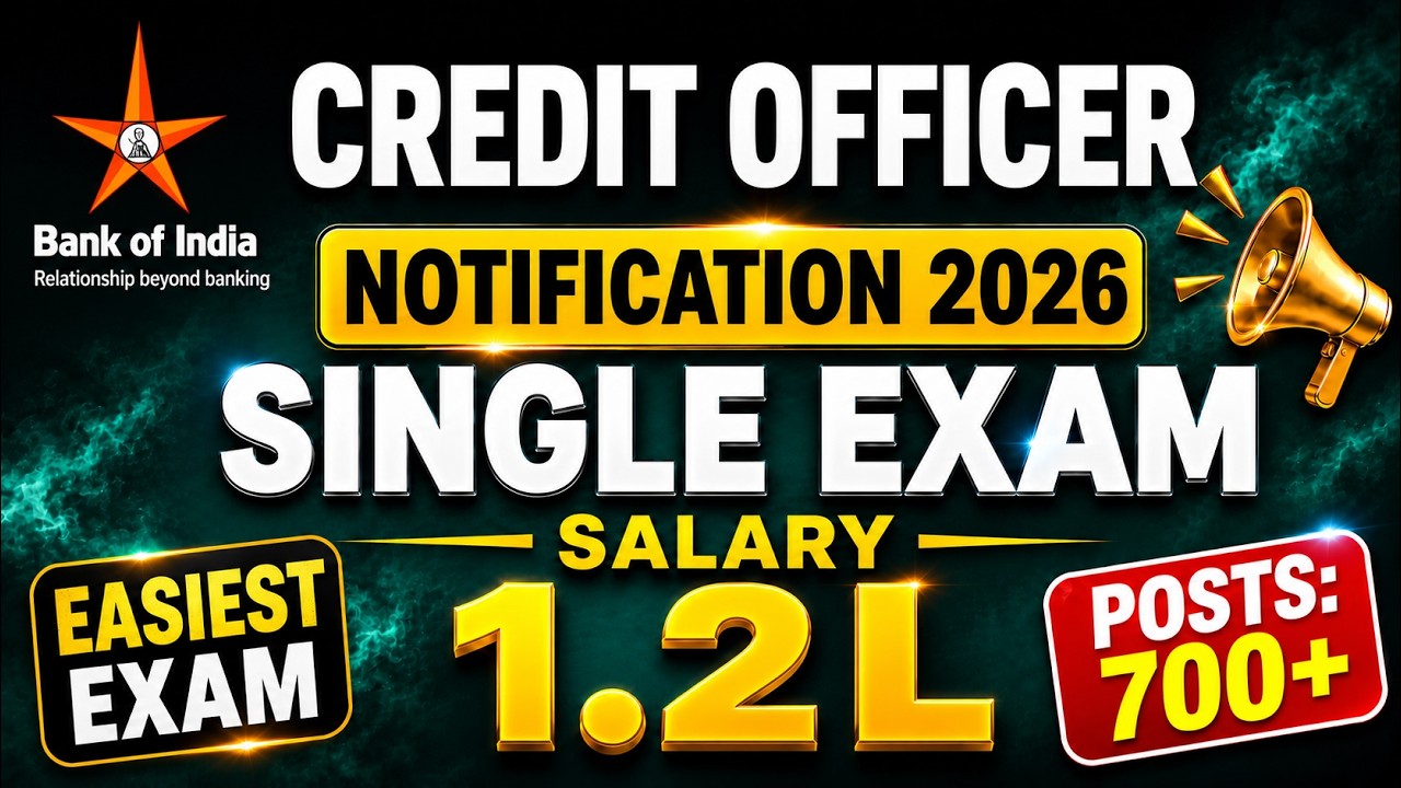 🚨Bank of India Recruitment 2026 | Single Exam 😱 1.2L Salary | 700+ Vacancy | Graduate Freshers