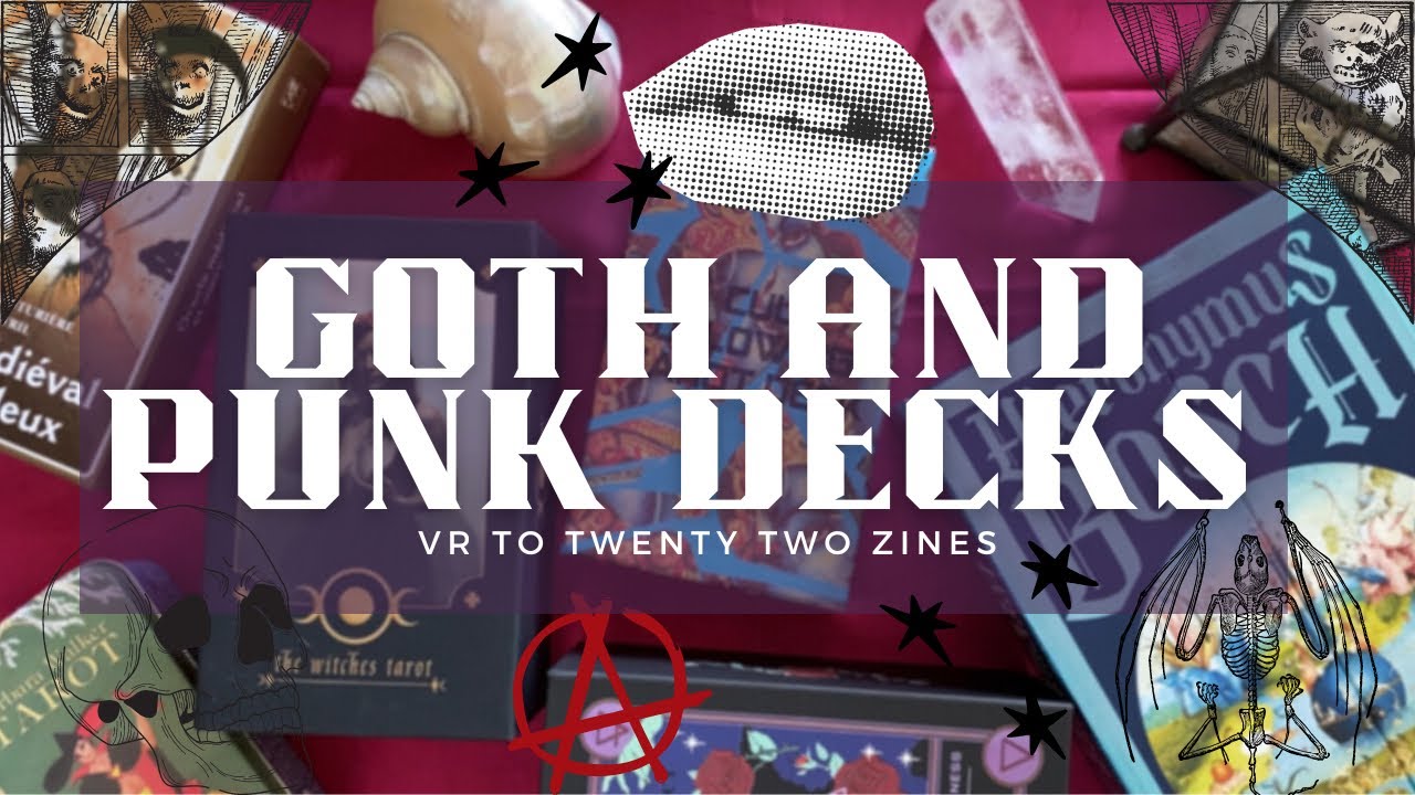 My Goth AF Tarot Decks! 🖤🏴‍☠️🕸️ | VR to @TwentyTwoZines #gothafdecks
