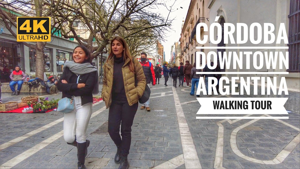 Centro de Córdoba Argentina Walking Tour | 4K Walk UHD