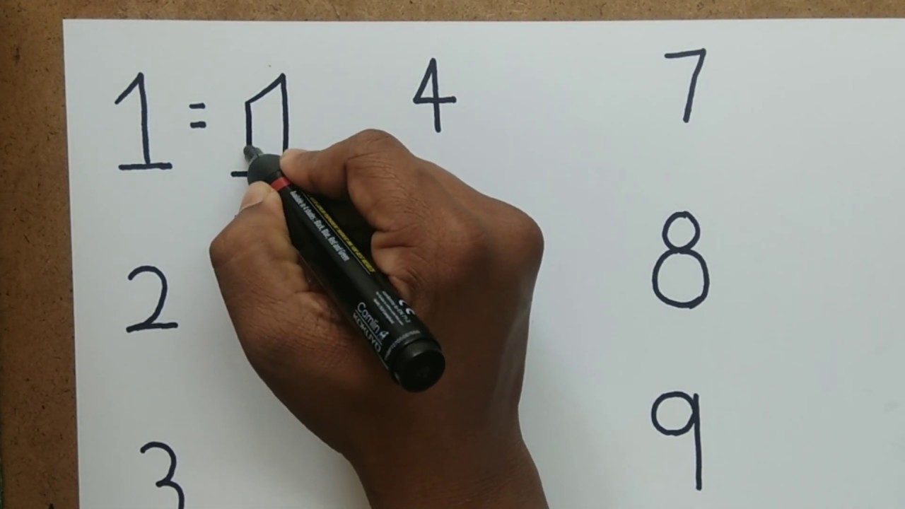 Very easy !! Number drawing for kids 1-9