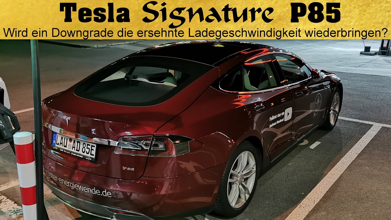 Tesla Model S P85 auf der Suche nach ursprünglicher Ladegeschwindigkeit,  kWh werden gehamstert.