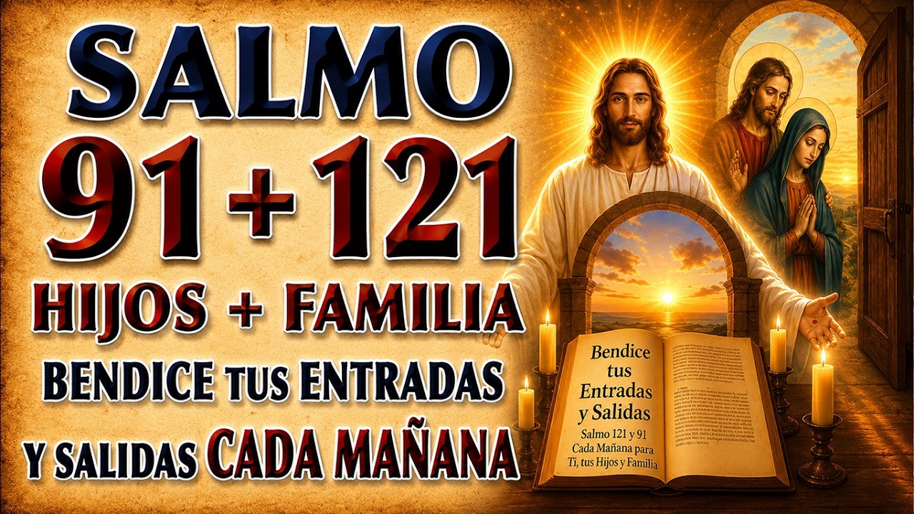 SALMO 121 + SALMO 91: BENDICE TUS ENTRADAS Y SALIDAS CADA MAÑANA PARA TI, TUS HIJOS Y FAMILIA