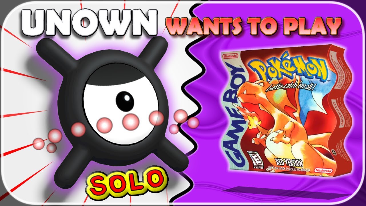UNOWN wants to play Pokemon RED! - Solo Run Challenge