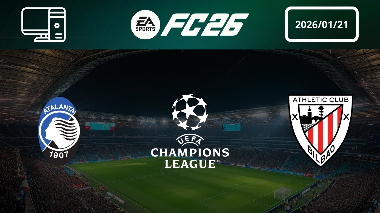 [4K] Atalanta vs Athletic Bilbao - Prediction - 2025-26 UEFA Champions League - EA FC 26