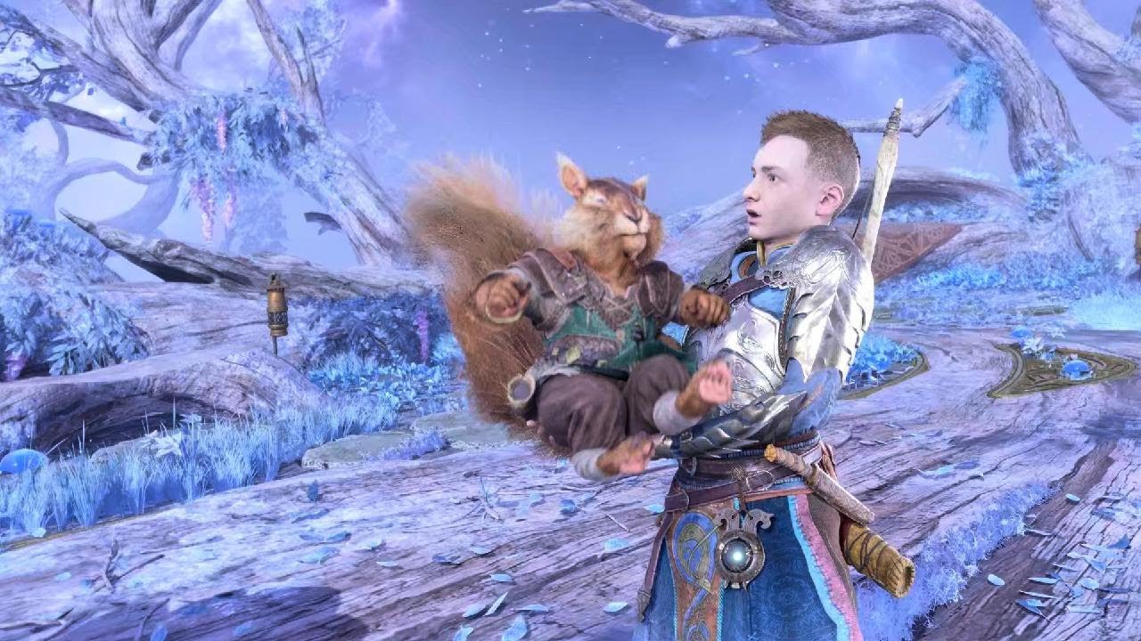 God of War Ragnar&ouml;k Ratatosk i zgryźliwa wiewi&oacute;rka.
