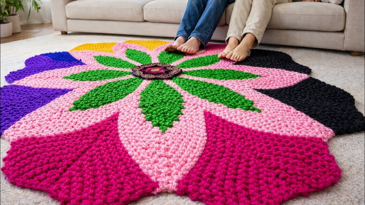 ये दरी नहीं है 😱 | हाथ से बुना इतना बड़ा फूल वाला डोरमैट || full size doormat for hall || 