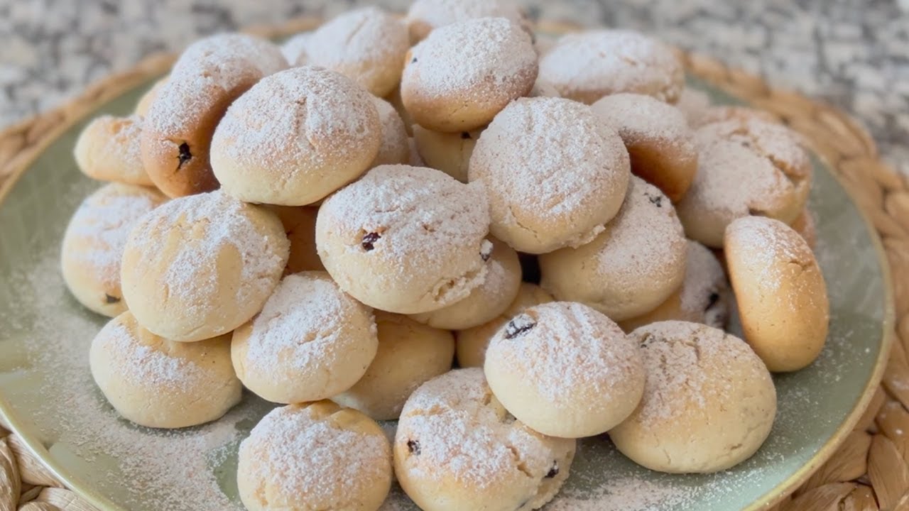 Печенье в стиле кондитерских изделий, рецепт рассыпчатого печенья 😋 - Печенье с изюмом и корицей 💯