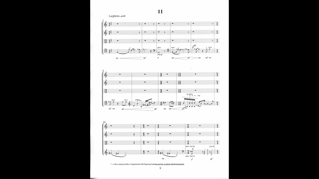 Cast (1997) - Peter Scartabello, for String Quartet (Score Follower)