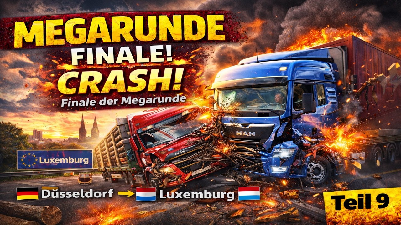 🚛 Folge 94 – MEGARUNDE FINALE! 💥Crash beendet fast die ganze Tour… | Düsseldorf ➝ Luxemburg | Teil 9