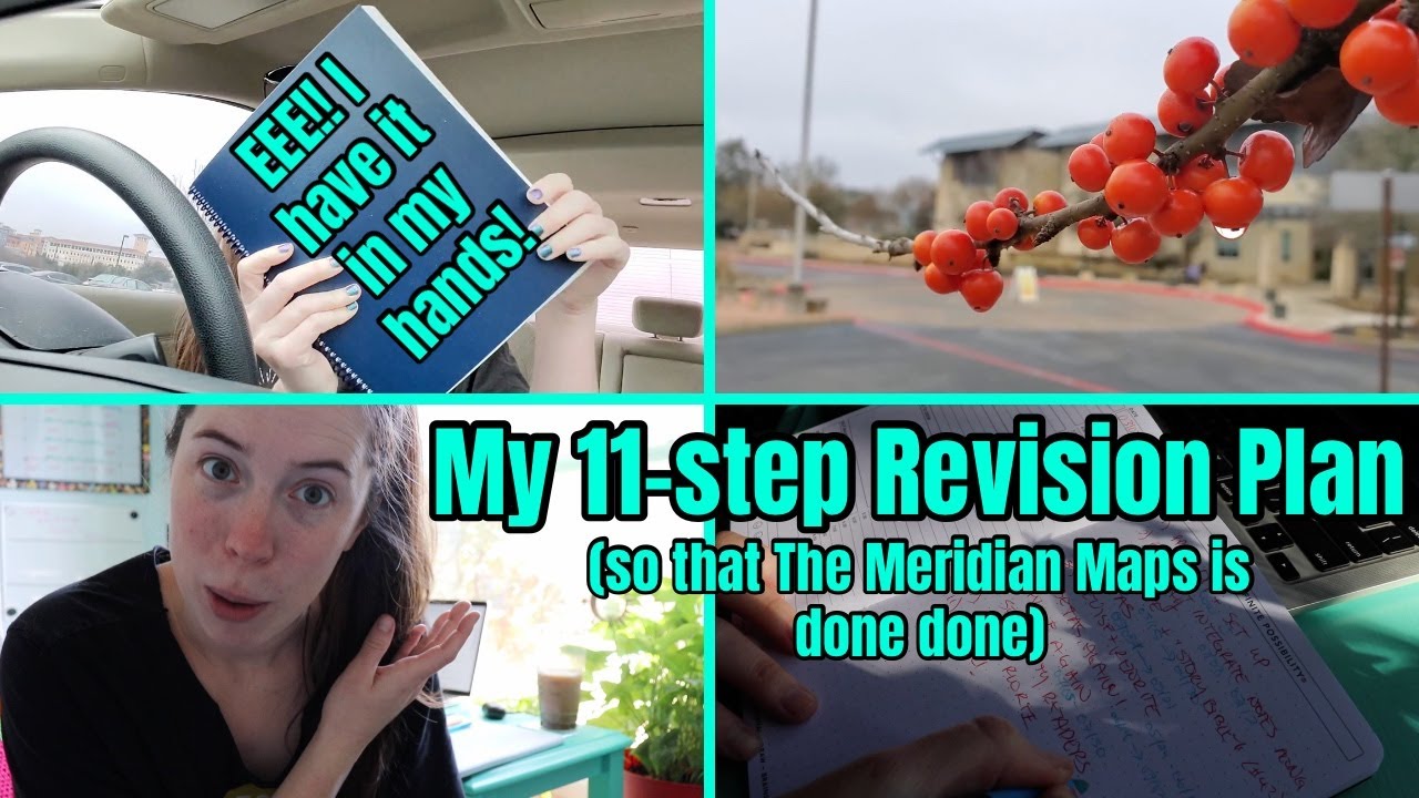 PRINTING OFF MY MANUSCRIPT // 11 step revision plan // THE MERIDIAN MAPS 💙☠️