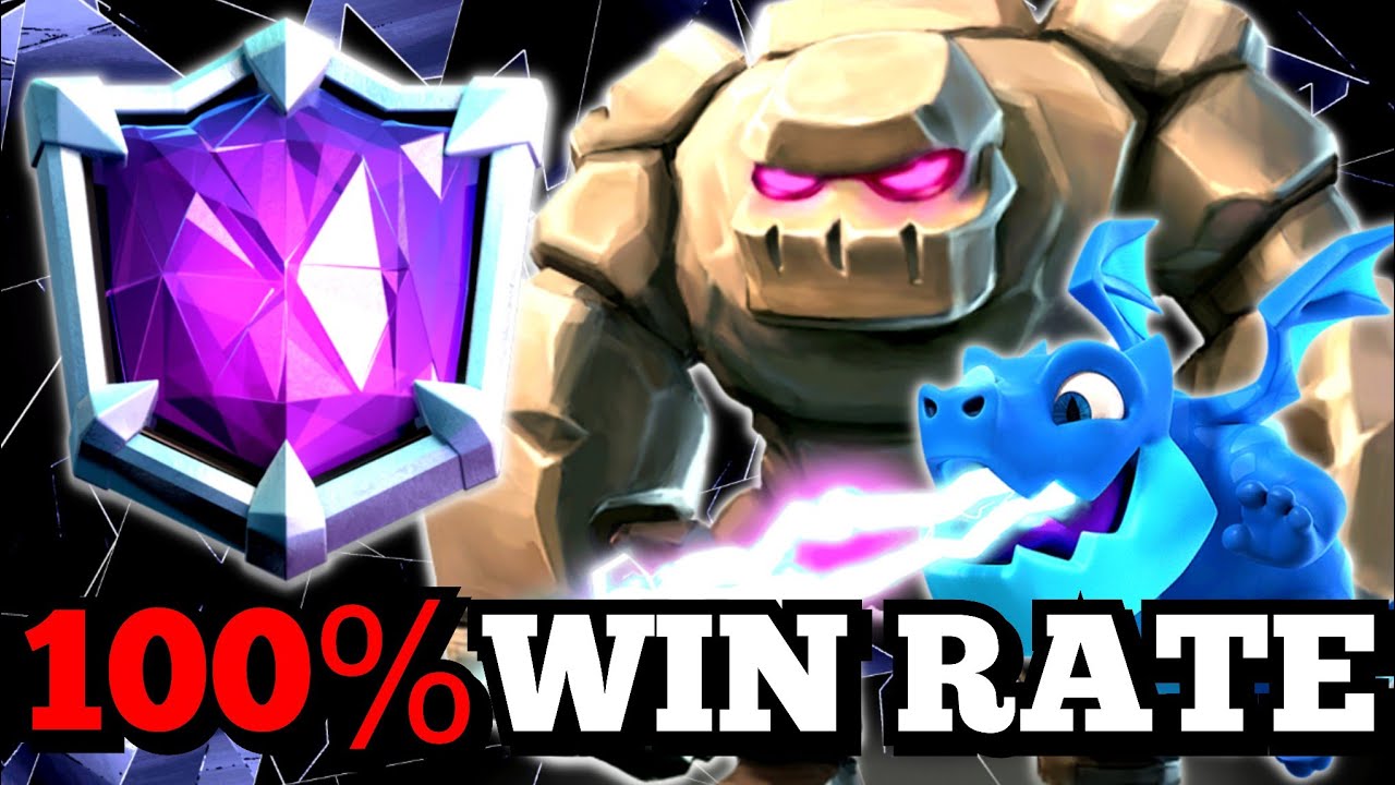 100％ WIN RATE with the Best Golem Deck👌