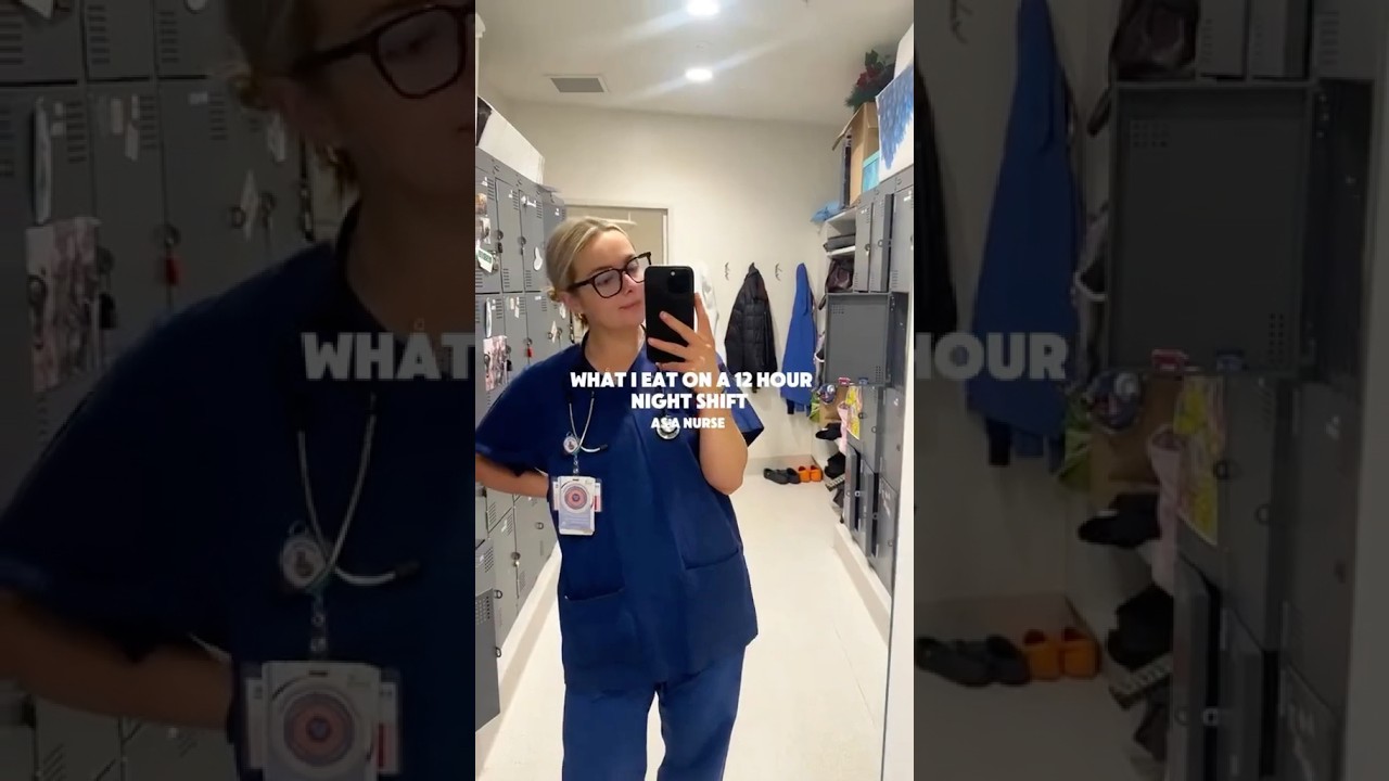 What I eat on night shift as a registered nurse 👩🏼&zwj;⚕️🩺 #easynutrition #nightshift #whatieatinaday