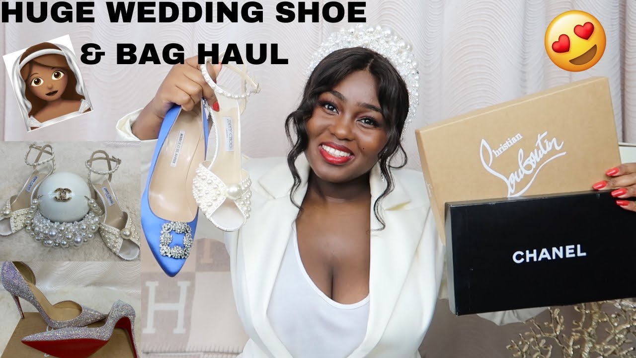 $10,000 LUXURY WEDDING SHOE & BAG HAUL 2020 👰 | CHANEL JIMMY CHOO MANOLO | FASHION'S PLAYGROUND