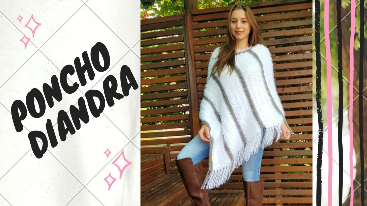 TUTORIAL - PONCHO DIANDRA EM CROCHÊ