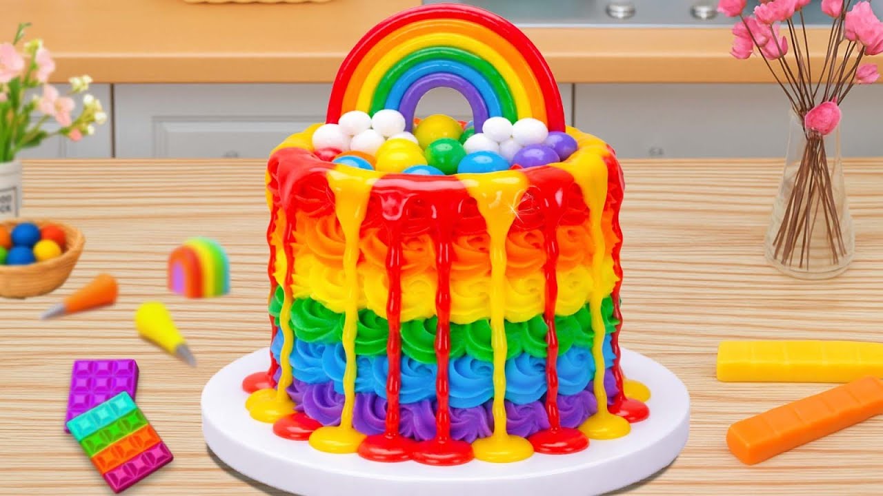 Fondant Arco-Íris Especial 🌈🎂 Doce e Encantador ✨ Cake Wish