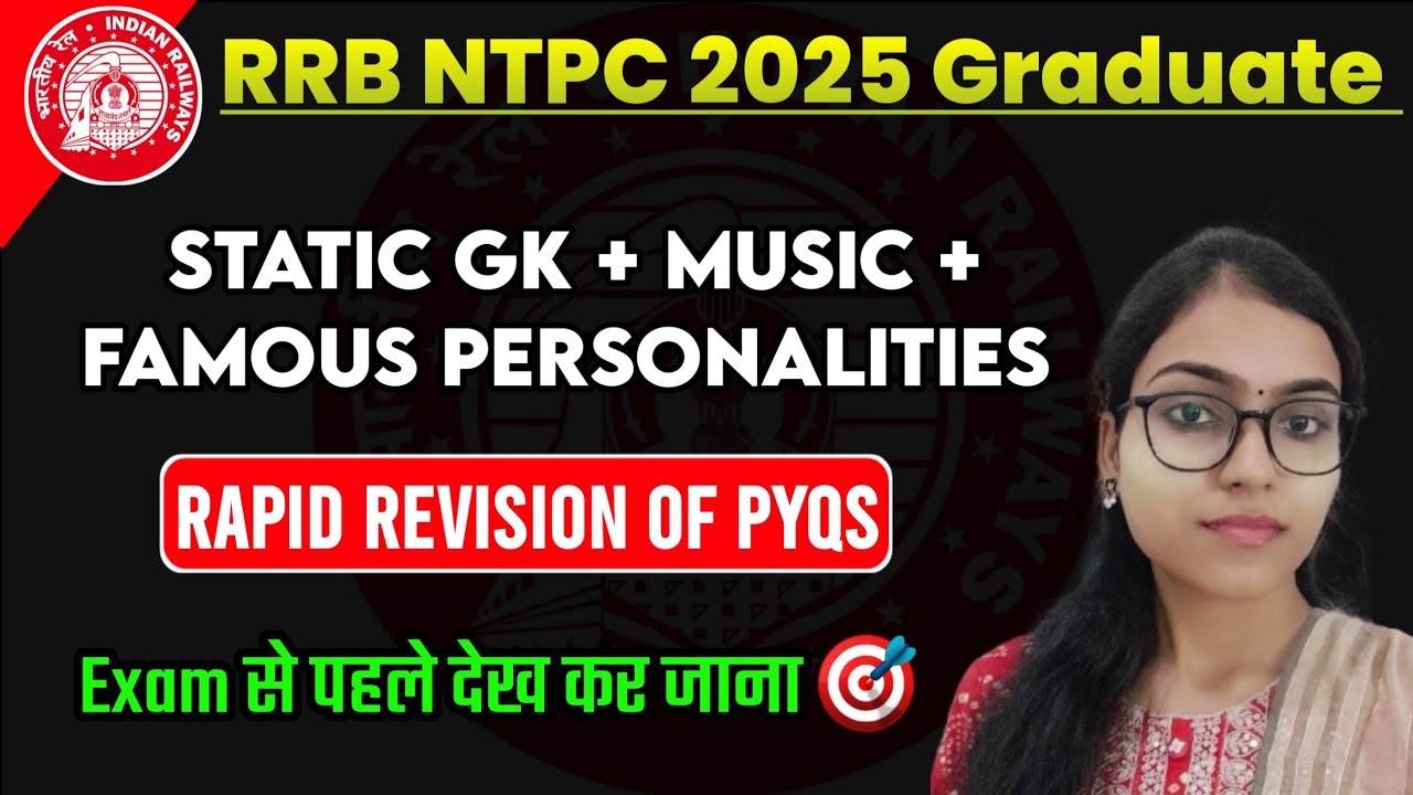 ALL QUESTIONS of Static GK asked in RRB NTPC 2025 Graduate level #rrb #rrbntpc 