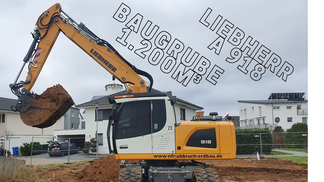 Baugrube 1.200m³ | Bad Friedrichshall | NFR Abbruch Erdbau | Liebherr A 918