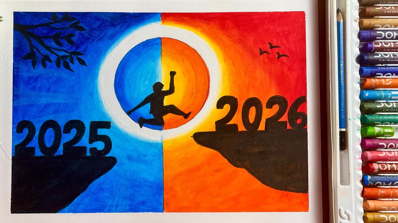 2026 Drawing || Happy New Year Drawing || New Year Drawing 2026 