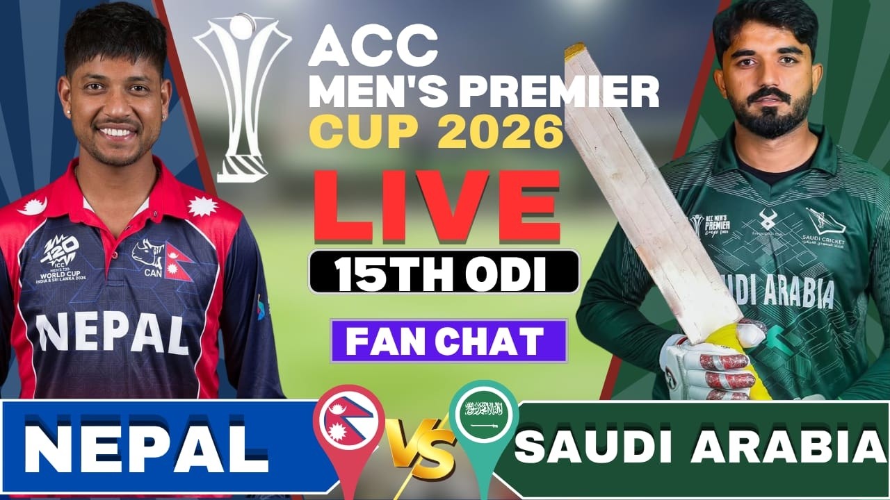 🔴NEPAL VS SAUDI ARABIA LIVE SCORE & COMMENTARY | ACC MEN'S PREMIER CUP MATCH 15TH | NEP VS SAU LIVE