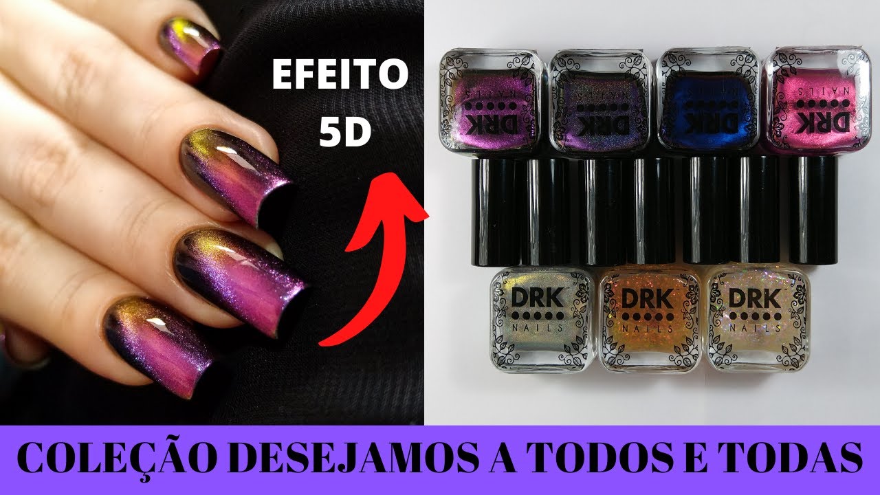 ESMALTE MAGNÉTICO 5D  - Nova Coleção DESEJAMOS A TODAS E TODOS - DRK NAILS