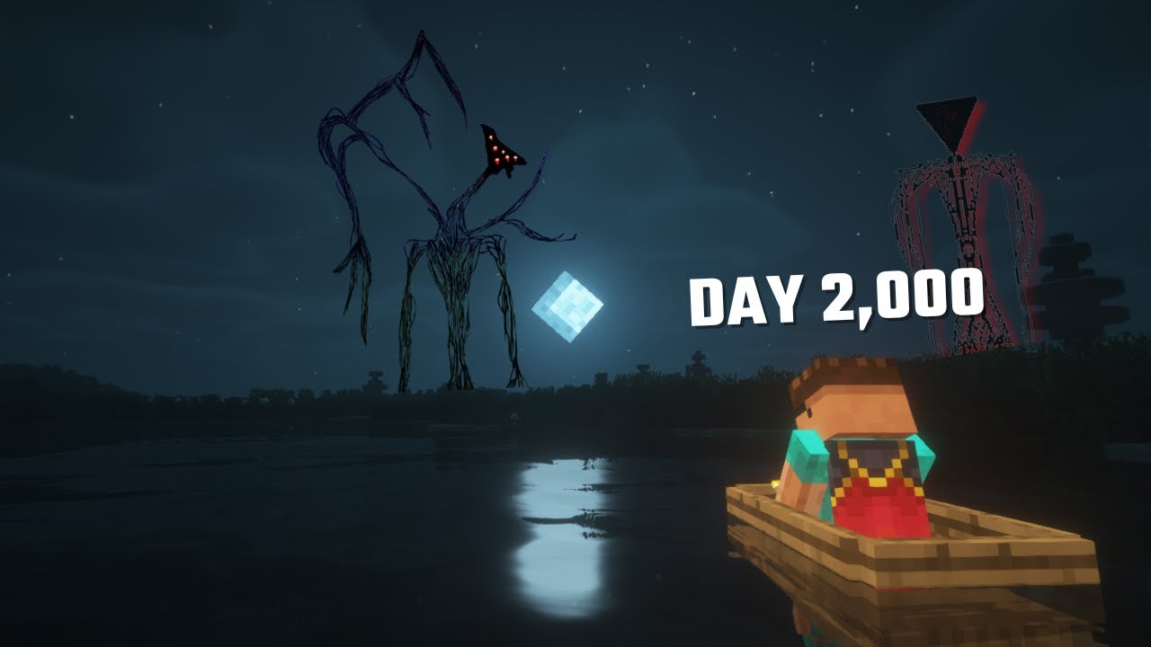 Day 2,000 in The Broken Script Mod | Minecraft Horror Indonesia