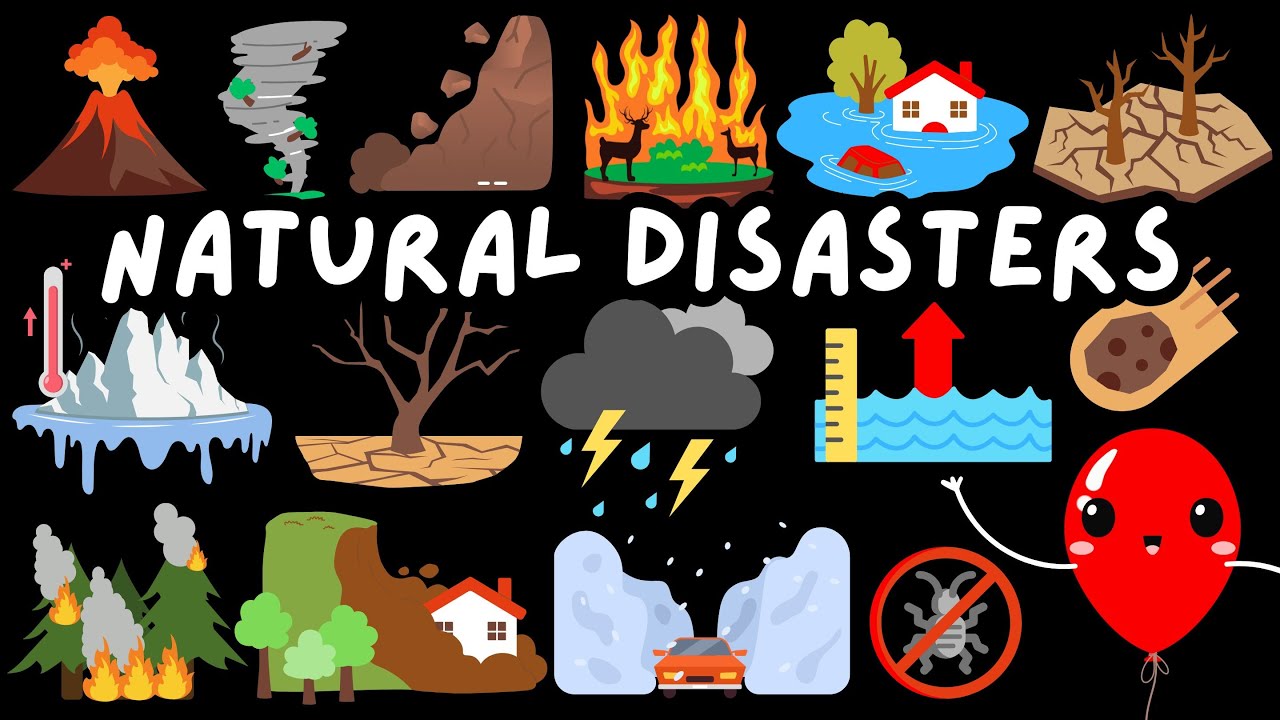 35 Natural Disaster Names for Kids ☄️🌪️🌩️ Learn Natural Disasters Names Vocabulary