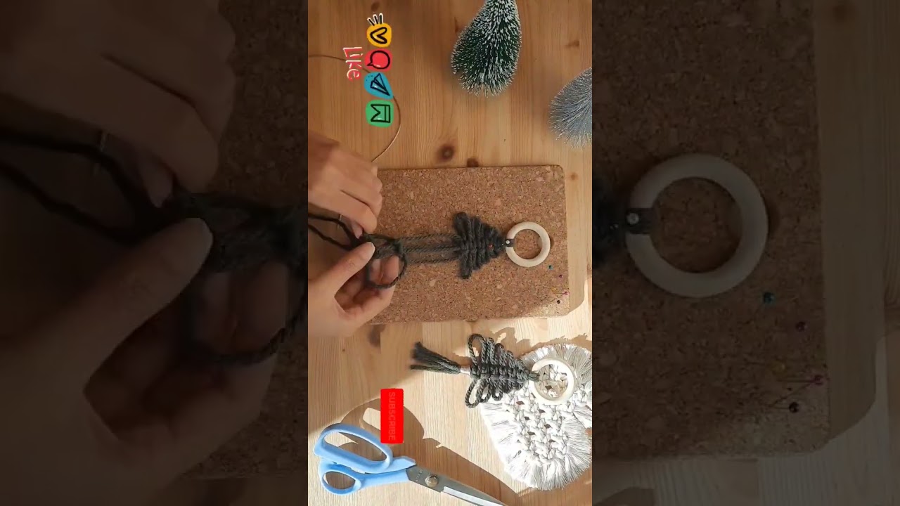 Macram&eacute; Napkin Ring 🎄 #macram&eacute; #christmasdecor #handmade #diy #macrameforbeginners #macrametutorial
