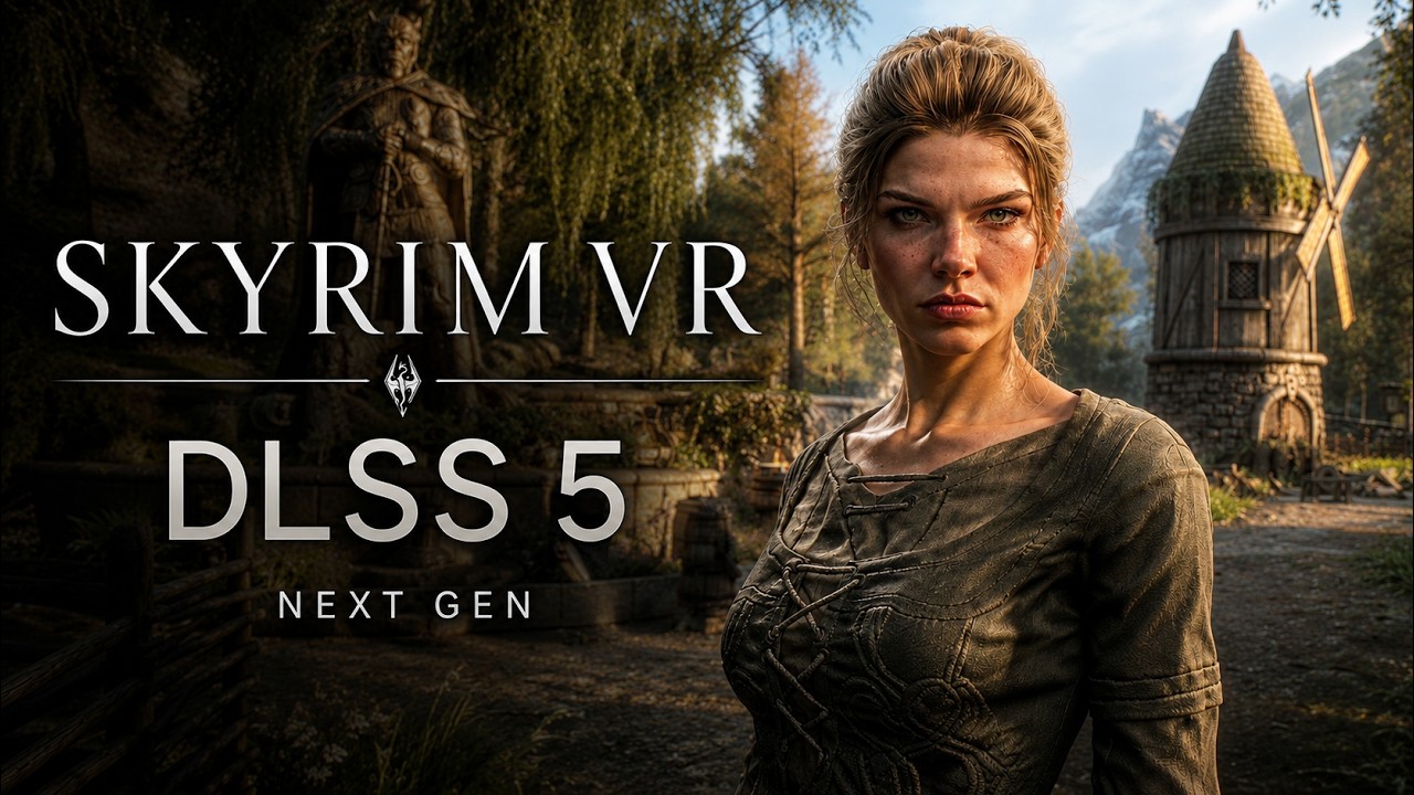 Skyrim VR with DLSS 5 + Mad God Overhaul &mdash; Sneak Peek