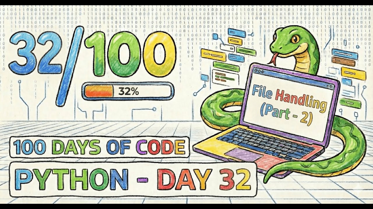 100 Days of Python – Day 32 File Handling (Part 2): File Pointer, tell(), seek(), r+, w+, a+