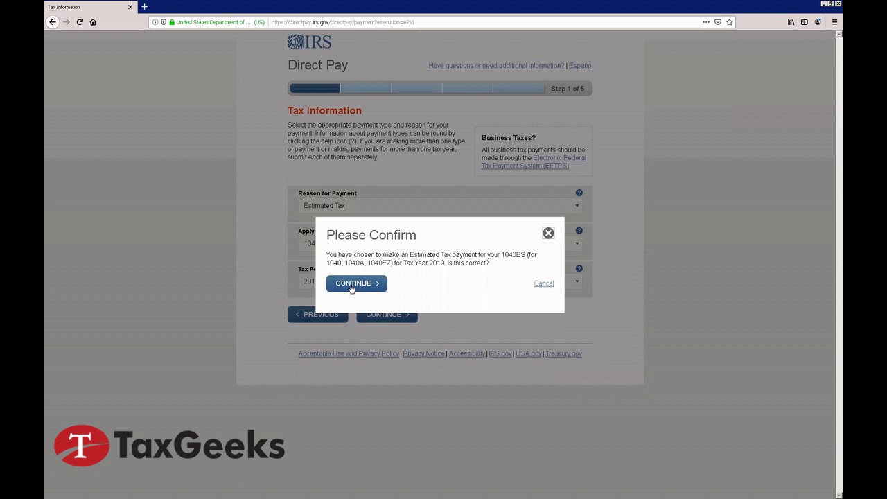 IRS 2019 Estimated Tax Payments  - Taxgeeks  #srinivasthouta  # estimated tax payments
