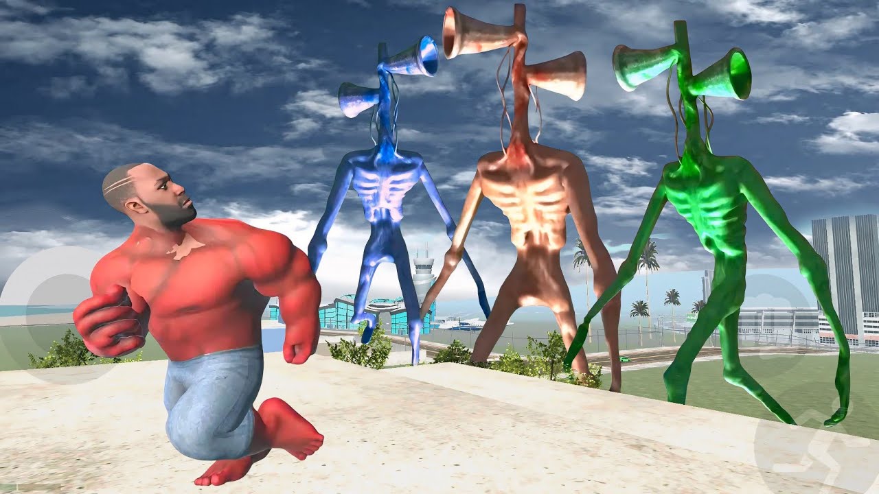 Franklin become colour fool hulks to fight colour fool siren head in Indian bike driving 3d