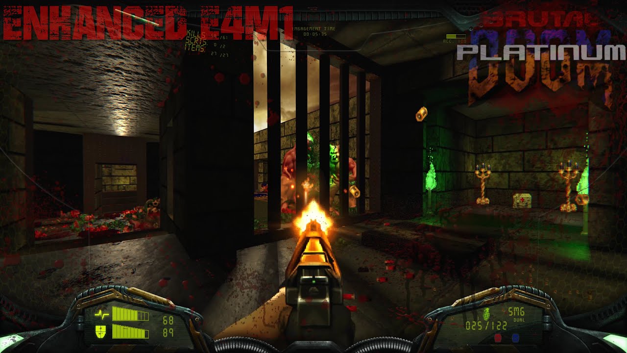 Brutal Doom Platinum 3.1.1 Ultra modded - Revisiting Enhanced E4M1 [Realism, HD, Upscale..] | 4K/60
