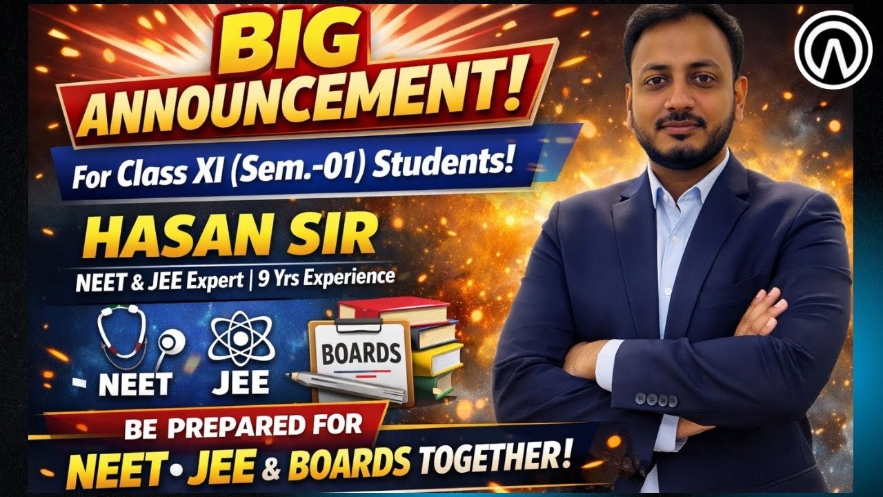Class-XI (Semester-01) || Career Guidance || Physics || NEET+JEE+Boards || Hasan Sir || One Academy 