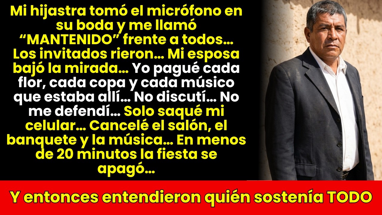 Mi Hijastra Me Llamó 'Mantenido' en Su Boda Frente a Todos... Hasta Que Saqué mi Celular y Cancelé..