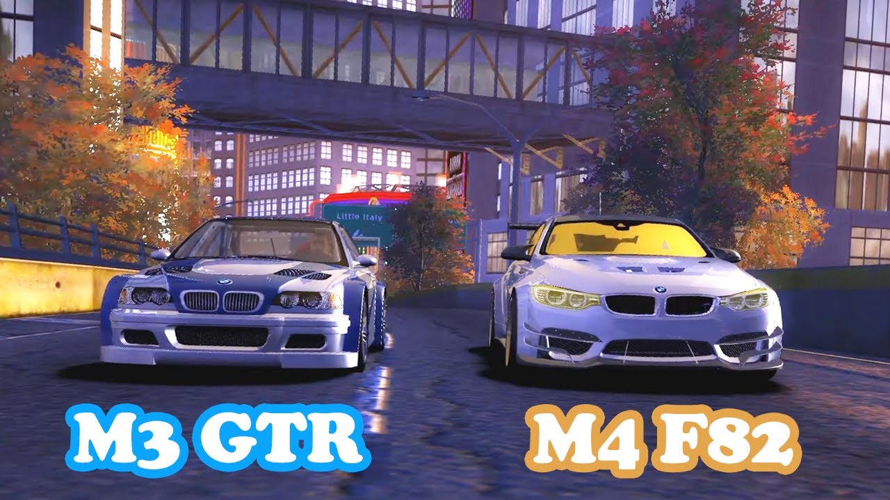 BMW M4 F82 VS BMW M3 GTR NEED FOR SPEED MOST WANTED