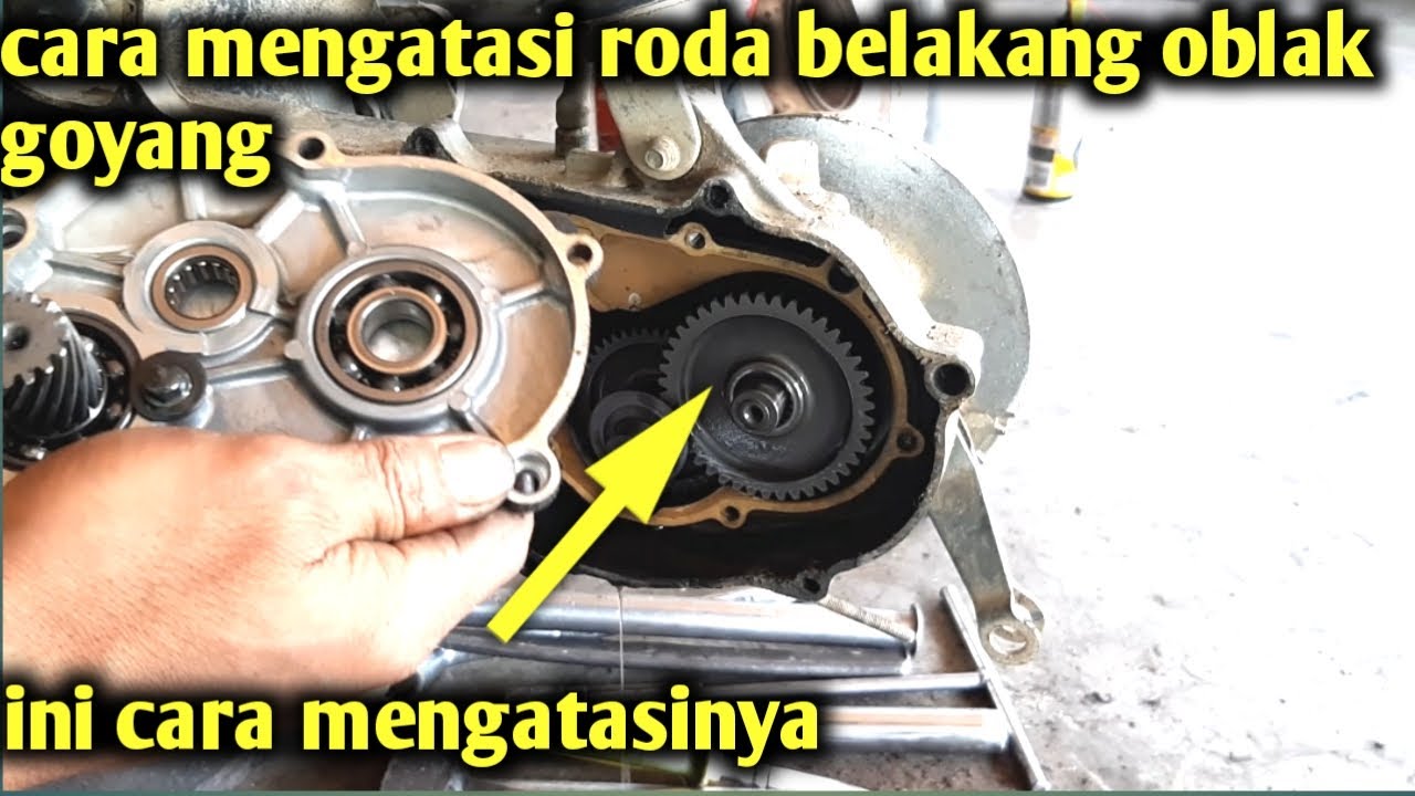 Cara mengatasi roda belakang mio goyang alias oblak
